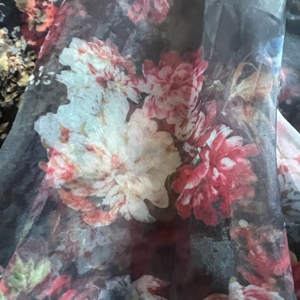 NWT $995 Rene Ruiz Collection Floral Gown Black Pink Sz 4 Gala Prom Wedding - Picture 8 of 16